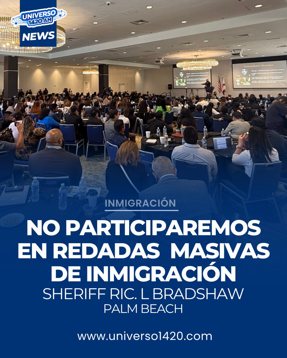 🗞️ Palm Beach | El Sheriff Ric Bradshaw envía un mensaje claro: “No nos tengas miedo.”
No habrá redadas masivas ni operativos migratorios. ICE solo intervendrá en casos criminales. Tranquilidad para miles de familias.

#universo1420 #palmbeach #florida #inmigracion