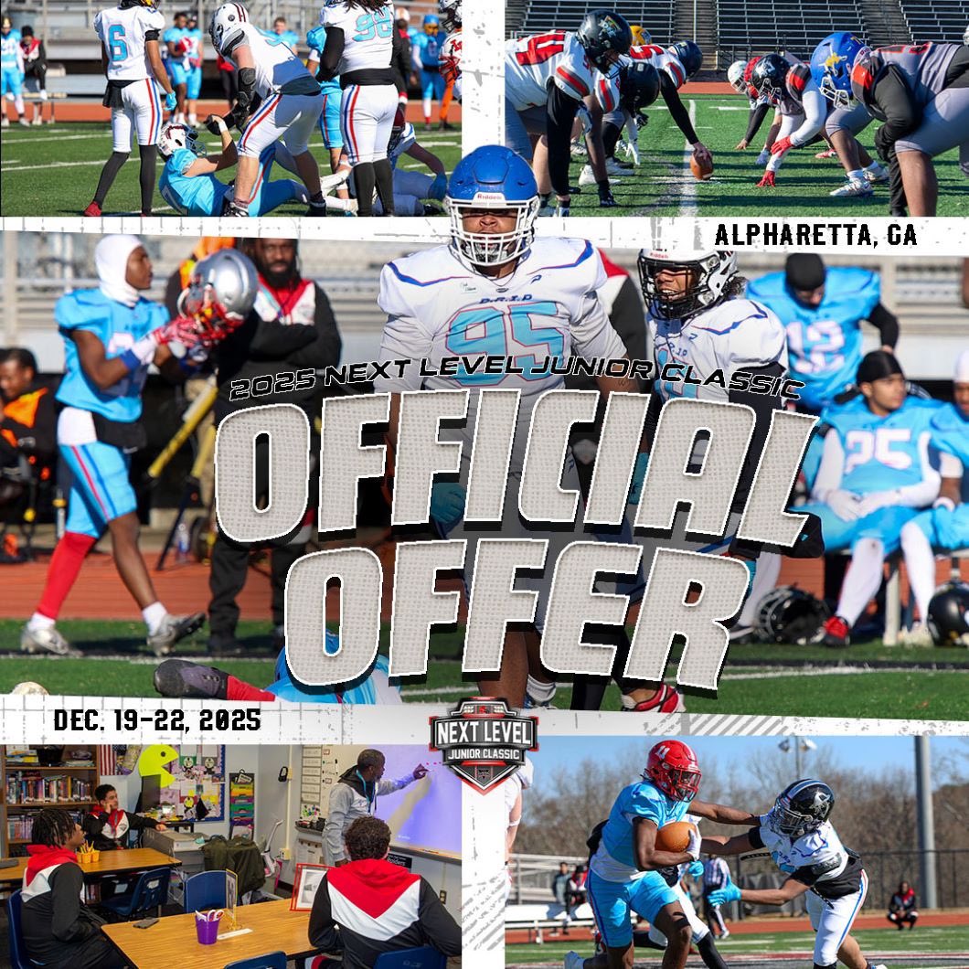 DonteJohnson27's tweet photo. Thank you @coach_dwise for the invitation, i’m glad to say I got offered to be apart of the 2025 next level junior classic as a DL. I can’t wait to display my talents. 
@OVNEXTLEVEL 
@Coach_KNguyen 
@CoachTaylor_CT 
@ReddingQuevin 
@AndressFootball https://t.co/7u1ngXcAIC