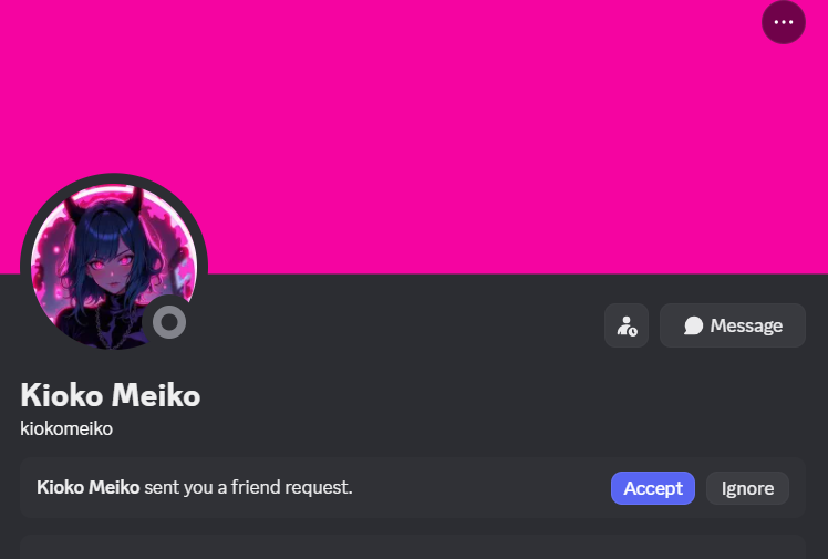 Esoteric_Scyo's tweet photo. @kioko_meiko got a generic scam dm from a discord account with your twitter linked, might be hacked or an impersonator or smt idk
account in question linked below https://t.co/gnf8zQVLGH