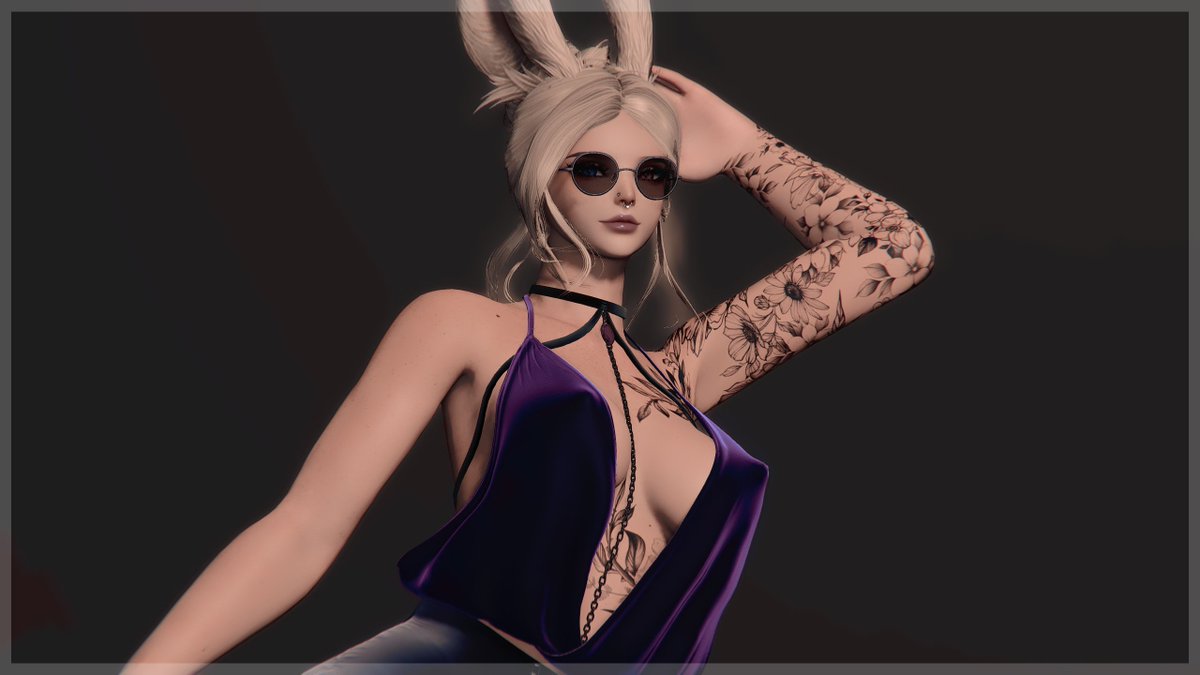 FinaFFXIV's tweet photo. Tell me I’m trouble without telling me I’m trouble 💋✨
#FFXIVGlam #VieraEnergy #DarkModeMood #TattooBaddie #EorzeaFashion #NightOutLook #FFXIVStyle #VirtualVibes #MainCharacterGlow #BunnyBoss https://t.co/jIFVAgsj7b