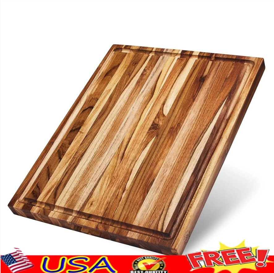 GDealsonline's tweet image. Large Teak Wood Cutting Board with Juice Groove
Perfect for both everyday cooking and special occasions, this stunning reversible butcher block is a must-have for any kitchen enthusiast
$78.39
gregsbestdealsonline.com/.../large-teak…...
#butcherblocks  #teakwoodbutcherblock #cuttingboard