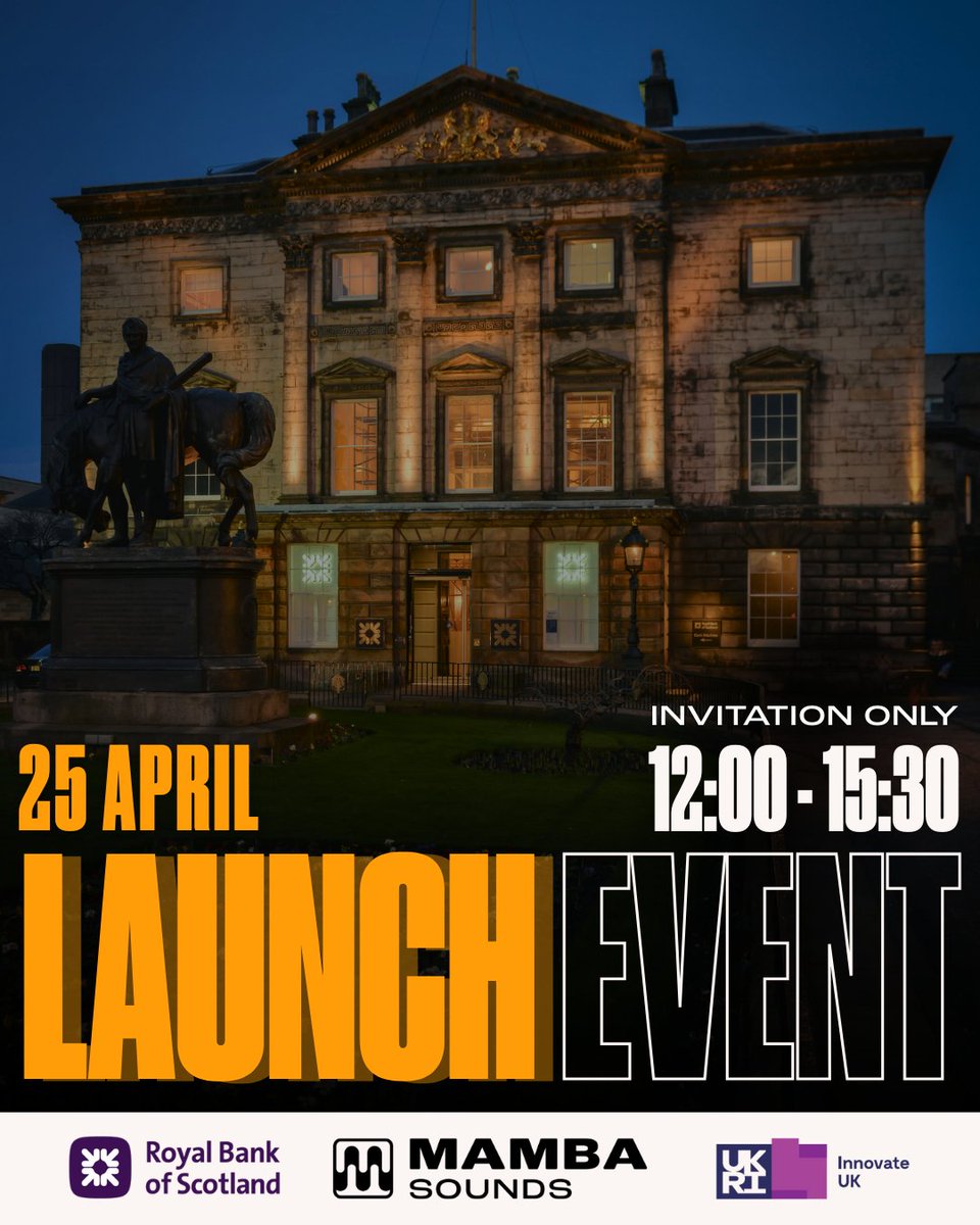 MambaSoundsX's tweet photo. Mamba Sounds is launching.
25 April | RBS, St. Andrew Square | 12:00–15:30
Platform. Culture. Strategy.
Invite-only. DM us.
#MambaSounds #CreativeTech https://t.co/4Wdm3lCwUn