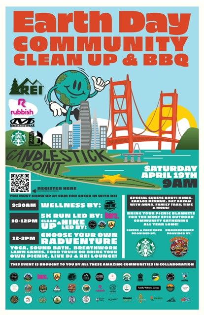 RefuseRefuseSF's tweet photo. Join @sweatpals @REI @rubbish_love on April 19th for the 3rd Annual Earth Day Clean Up, Community BBQ and Wellness Day at Candlestick Park in SF for an epic day of giving back, tons of wellness, great food, live DJs and community love!

Register here: https://t.co/mVtsGkvrqD https://t.co/hbZrh1exR3