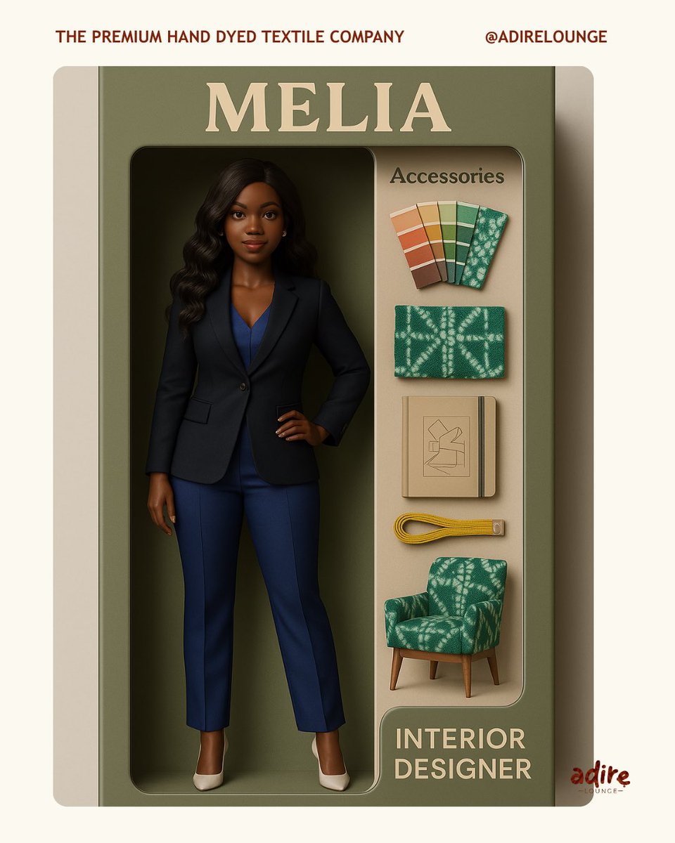AdireLounge's tweet photo. Meet the Adirelounge Muse – where heritage meets creativity in the form of a collectible doll.
For fashion designers, seamstresses, interior designers &amp; fabric retailers who value story, soul, and style.
Which one are you?

#Adirelounge #SlowFashion #chatgptdoll https://t.co/lZN2YwHmZD