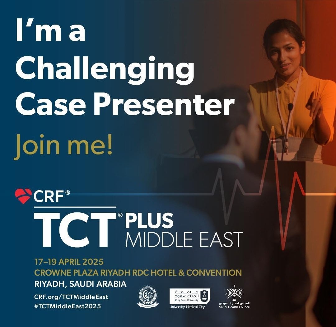 KamelHaider3's tweet photo. Excited to share that I’ll be presenting a challenging case of complex coronary fistulas management at #TCTPlus Middle East!
Looking forward to connecting with fellow interventionalists and learning from the region’s best. https://t.co/yEg4HuVBJW