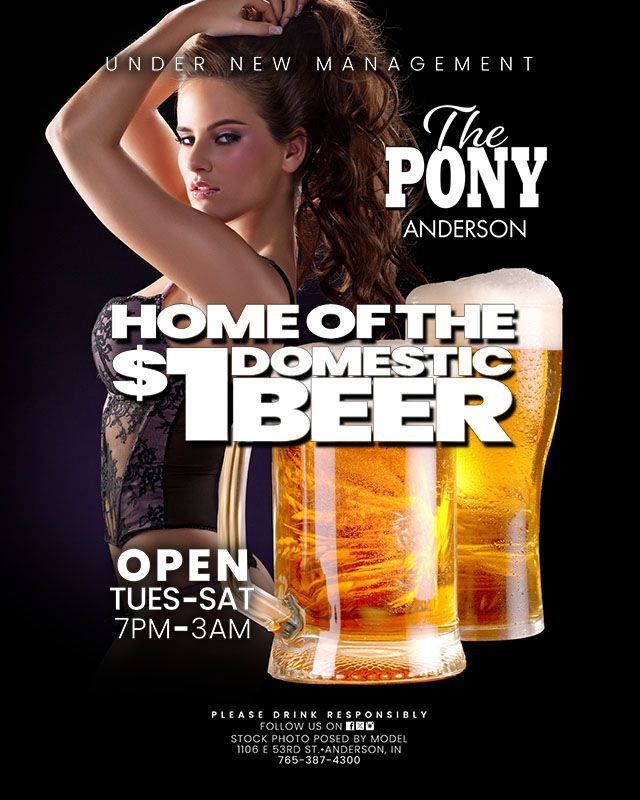 pony_anderson's tweet image. 🍻 Come on down to The Pony Anderson and enjoy our famous $1 domestic beers! 🤩 Open every Tuesday through Saturday from 7pm-3am. 😎 Don't miss out on the best deal in town! #ThePonyAnderson #CheapBeer #DrinkSpecials 🍺