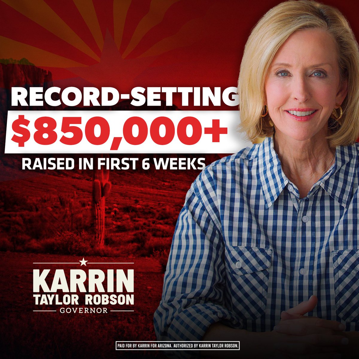 Since we launched this campaign, I’ve been humbled by the record-breaking start &amp; all of the support that has come in from across Arizona.

From President <a href="/realDonaldTrump/">Donald J. Trump</a> at the White House to voters all over AZ the momentum behind our campaign is growing every day. 

Thank you