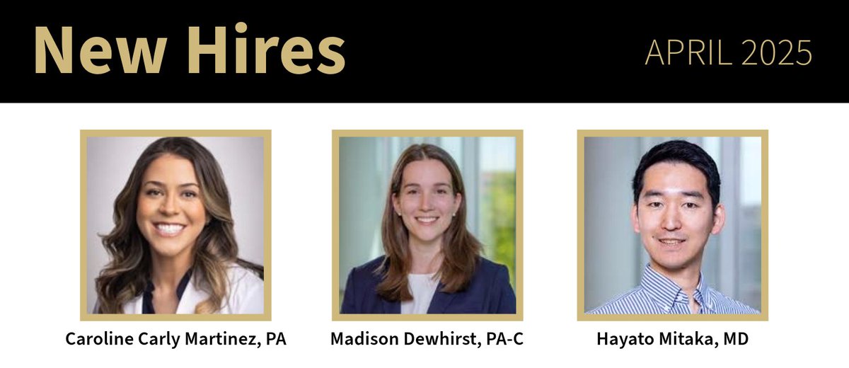CU Hospital Medicine (@cudivhospmed) on Twitter photo We're excited to welcome 3 new faces to #CUDHM! 🎉
✨ Caroline Carly Martinez, PA & Madison Dewhirst, PA-C join us after completing our Advanced Practice Fellowship.
✨ Hayato Mitaka, MD joins us, splitting time between #HospitalMedicine & <a href="/CUDivofID/">CU Infectious Diseases</a>. We're excited to welcome 3 new faces to #CUDHM! 🎉
✨ Caroline Carly Martinez, PA & Madison Dewhirst, PA-C join us after completing our Advanced Practice Fellowship.
✨ Hayato Mitaka, MD joins us, splitting time between #HospitalMedicine & <a href="/CUDivofID/">CU Infectious Diseases</a>.