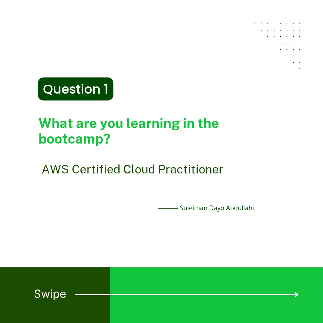 Arthurite_IX's tweet photo. Meet Suleiman Dayo Abdullahi. He joined the Arthurite Cloud Academy to upskill, gain hands-on experience in building efficient cloud based applications. https://t.co/aOt1awSc4x
