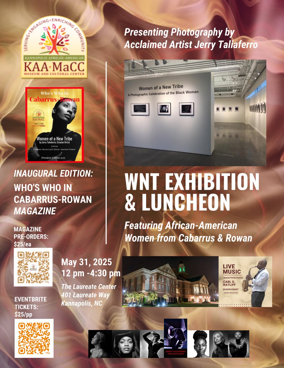 kaamacc2016's tweet photo. KAA-MaCC presents Women of a New Tribe in Kannapolis, NC
* Eventbrite Tickets: https://t.co/GwkWMh2GQr
* Who’s Who In Cabarrus-Rowan magazine /
   Pre-orders (until May 15, 2025):    https://t.co/EkQPp4MSYR https://t.co/7EnPe7dfRF