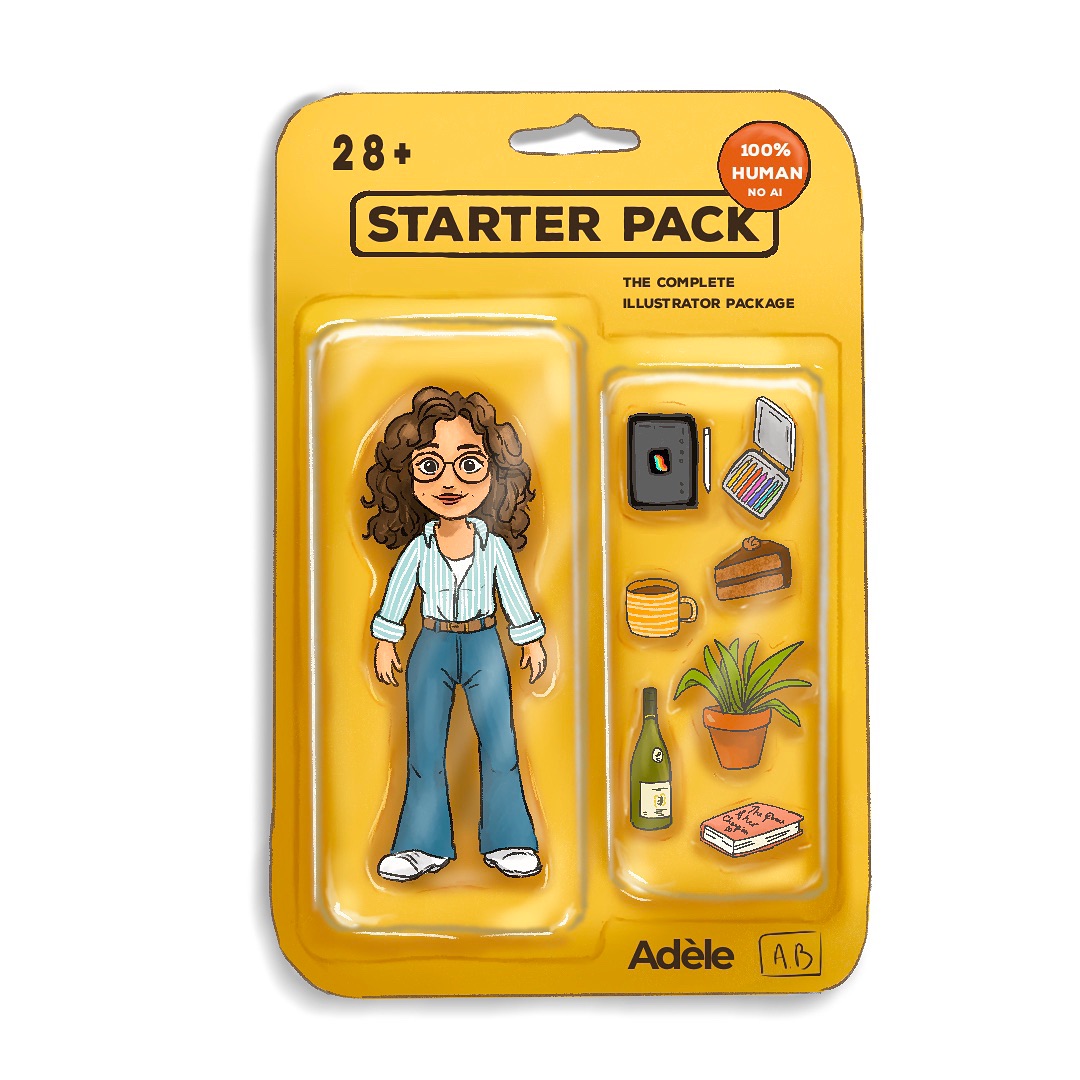 isabelle_denuit's tweet photo. Vous voulez un starter pack ? Faites-le, inspirez-vous des artistes "humains" ! Et allez faire un tour du côté de #starterpacknoai sur Insta pour faire un tour du monde des illustratrices et illustrateurs dont le métier, comme tant d'autres, est menacé par l'IA. 🧠
#noia #saveart https://t.co/rkvgy7MqKY