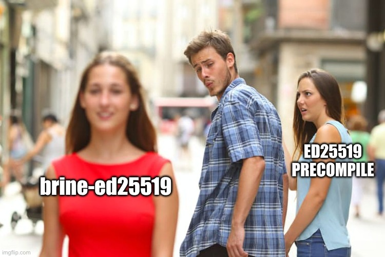 POV: you almost used the ed25519 pre-compile program.

- 5000 lamports per signature
- sysvar and ix juggling
- hardcoded messages only
- can’t handle dynamic data

meanwhile, me using brine-ed25519

⚡ 30k CU
📦 verifies any message
🚫 no sysvar
🚫no lamports

Let’s make the