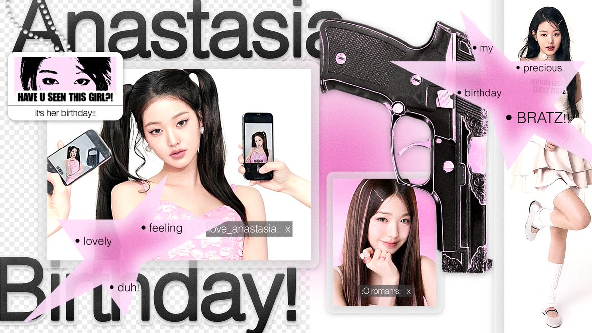 ㅤㅤ
𝗣𝗥𝗘𝗖𝗜𝗢𝗨𝗦 𝗕𝗜𝗥𝗧𝗛𝗗𝗔𝗬 𝗢𝗙 𝗔𝗡𝗔𝗦𝗧𝗔𝗦𝗜𝗔,
𝗠𝗬 𝗦𝗨𝗡𝗦𝗛𝗜𝗡𝗘 𝗜𝗡 𝗧𝗛𝗘 𝗥𝗔𝗜𝗡.
sending the most sparkling and glittery birthday wishes to the sweetest, kindest and loveliest girl I could ever meet.
ㅤㅤ