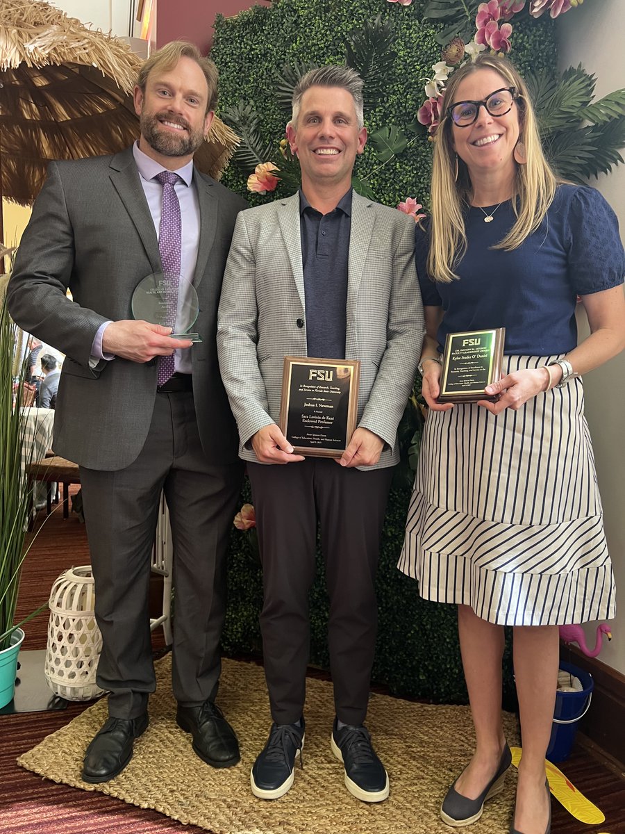 FSUSport's tweet image. Huge congrats to our award-winning faculty! ππ
Jeff Hoh β Innovation Award
Dr. Josh Newman β Sara Lavinia de Keni Endowed Professor
Dr. Kylee O'Daniel β Dr. Imogen M. Mixon Faculty Leadership Award
So proud of our incredible leaders in Sport Management! β€οΈ