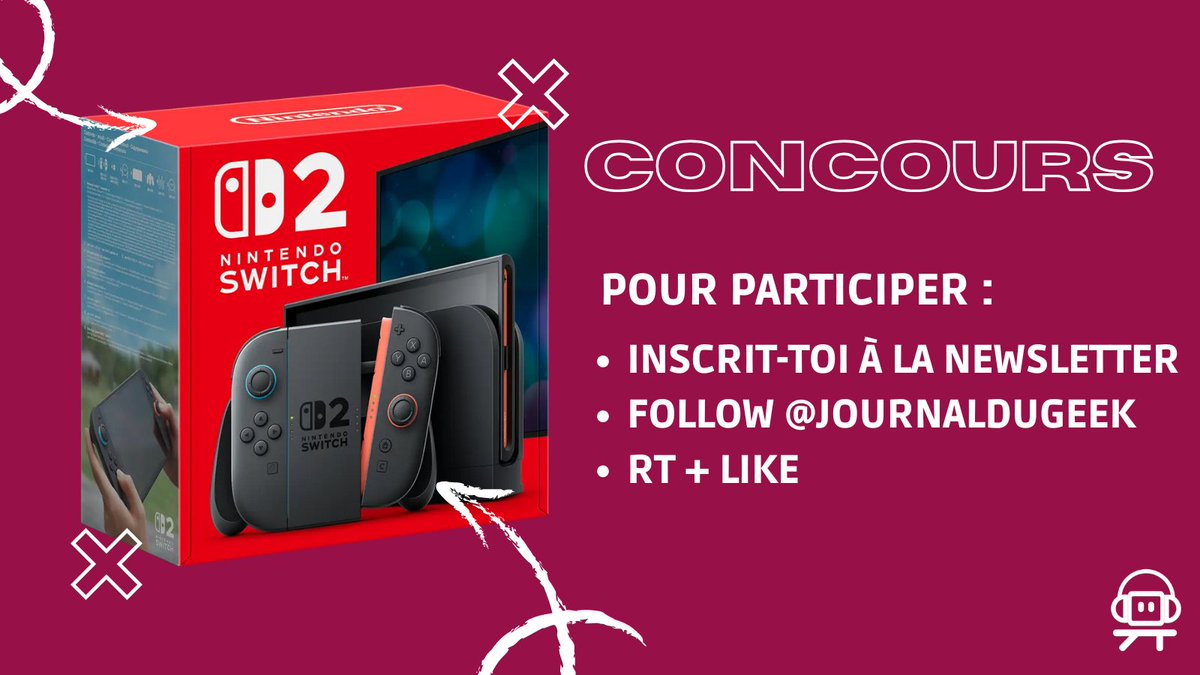 🎁 Jeu Concours 🎁
Gagne la Nintendo Switch 2
Pour participer :
✅ Abonne-toi à la newsletter 👉🏻 tinyurl.com/5anp46a3
✅ RT + Like

TAS le 05/06 à 6h
#ConcoursSwitch2