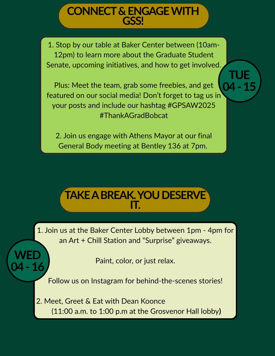 OHIO Graduate Student Senate(GSS) tweet media