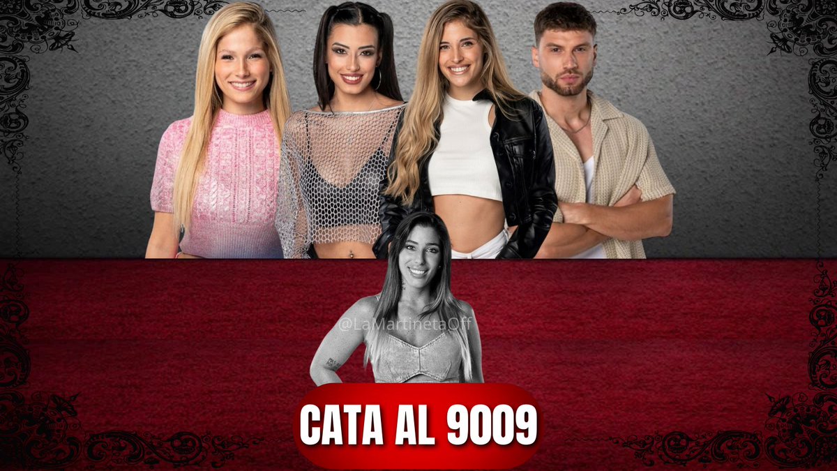 Gracias a todos los fandoms que nos están ayudando con la campaña y votos contra Catalina para que Martu se quede, nosotras no olvidamos 🩷

CATA AL 9009
#GranHermano
