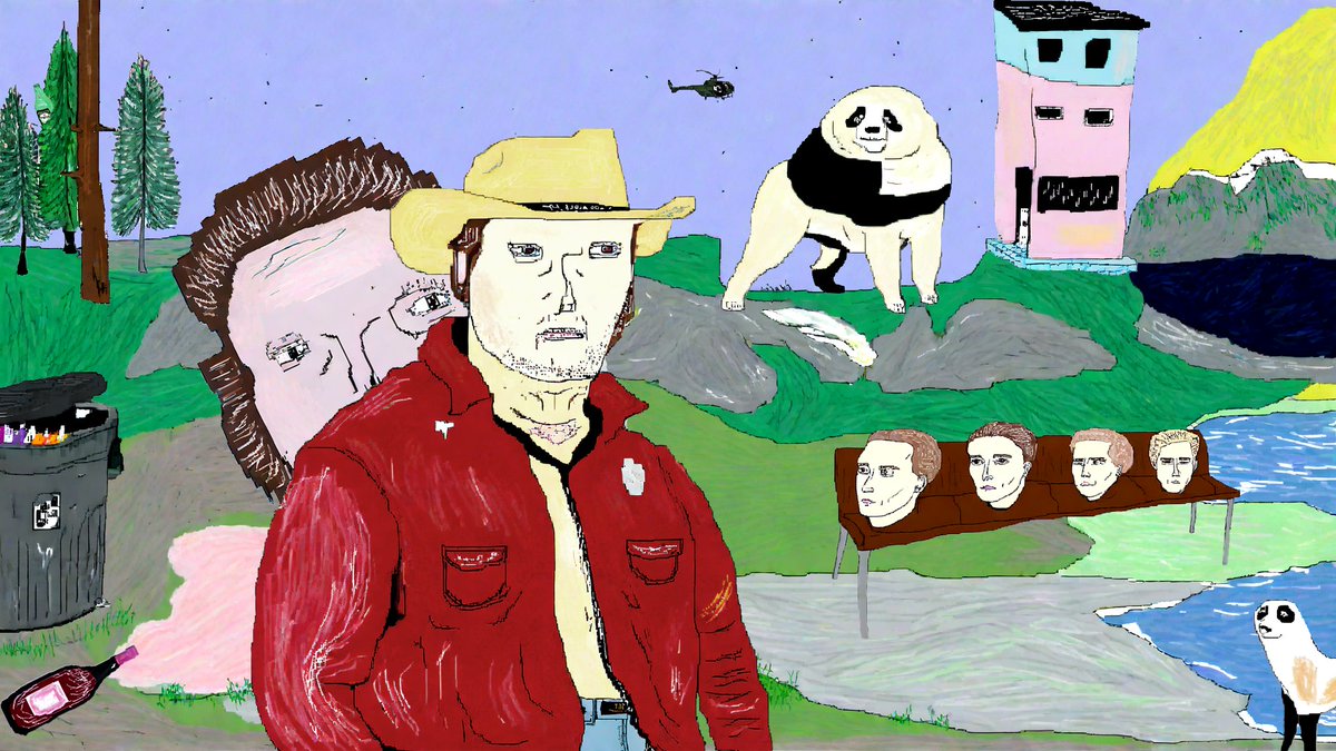 quaseobjeto's tweet image. ⚠️beware of deviates on the road

@punk7635 has offered one of his incredible deviates for an #art4art trade, so I made this special edition collage to honor the series

thanks again, artie! 🙏✨
made with comfyui + photoshop

1) objkt.com/tokens/KT1UTDf…
2) deviates.website