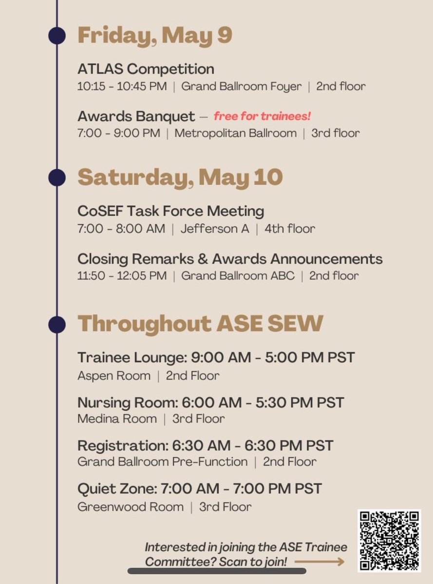 Sophia Williams-Perez, MD (@sophwperez) on Twitter photo From the <a href="/Surg_Education/">Association for Surgical Education</a> Trainee Committee leadership team, check out our trainee-focused event calendar for the 2025 Surgical Education Week!
Less than one month until #SEW2025 y’all 👀
<a href="/swthorntonjr/">Steven Thornton, MD</a> <a href="/AlexandriaSoto_/">Alexandria (Alex) Soto</a> <a href="/MikaylaDeckard/">Mikayla Deckard</a> <a href="/SurgEdFellows/">Collaboration of Surgical Education Fellows</a> <a href="/clbuonpane/">Christie Buonpane</a> <a href="/ShabahangMo/">Mo Shabahang</a> From the <a href="/Surg_Education/">Association for Surgical Education</a> Trainee Committee leadership team, check out our trainee-focused event calendar for the 2025 Surgical Education Week!
Less than one month until #SEW2025 y’all 👀
<a href="/swthorntonjr/">Steven Thornton, MD</a> <a href="/AlexandriaSoto_/">Alexandria (Alex) Soto</a> <a href="/MikaylaDeckard/">Mikayla Deckard</a> <a href="/SurgEdFellows/">Collaboration of Surgical Education Fellows</a> <a href="/clbuonpane/">Christie Buonpane</a> <a href="/ShabahangMo/">Mo Shabahang</a>