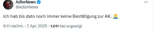 AdlerNews's tweet photo. Laut @Plettigoal & @_dennisbayer im #SkyTU:
• @1FSVMainz05 will 35-40 Mio. €
• Können AK auch nicht bestätigen
• Preis für die @Eintracht zu hoch
• #FCB/#B04 an #Burkardt interessiert
Meine Info: #Krösche weiter in Gesprächen mit #Heidel!
#AdlerNews | #Eintracht | #SGE 🦅 https://t.co/m7zl38ND2P