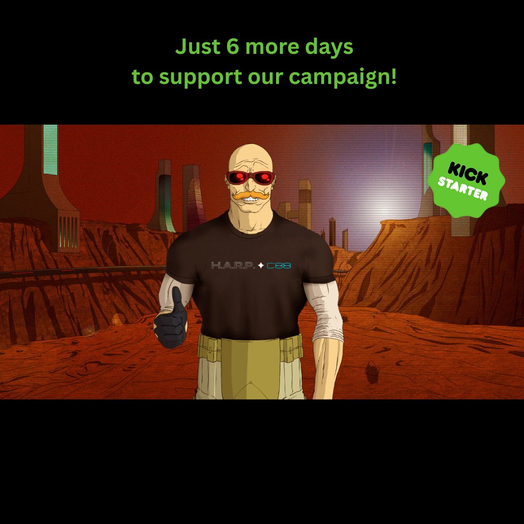CloakedRealm's tweet photo. 🚨 6 days left to support The Cloaked Realm on Kickstarter! 🚨
We’re 76% funded! Help us reach the finish line and get 10 episodes (4 hrs of content) + exclusive rewards! 🎬
💥 Modelled by Harrison (voiced by @thebritishvoic2 ) : the HARP-C88 tee! Get yours when you back us!
Let’s make this happen! 🌌 https://t.co/Qur5bDuXUl
#TheCloakedRealm #Kickstarter #SciFi #Animation #SupportIndieCreators