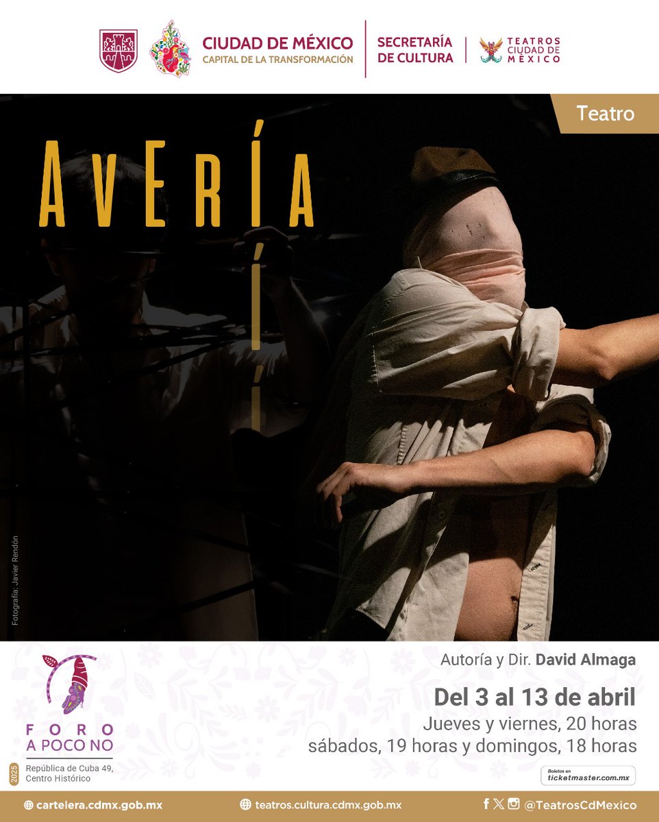LupitaBilly's tweet image. 1 #pasedoble para hoy en #foroapocono @TeatrosCdMexico  #AVERÍA
✔️ Dejá tu nombre completo seguido de #lachicadelteatrp 
✔️Deja pantallazo que me sigues en #ig #fb en #lachicadelteatro