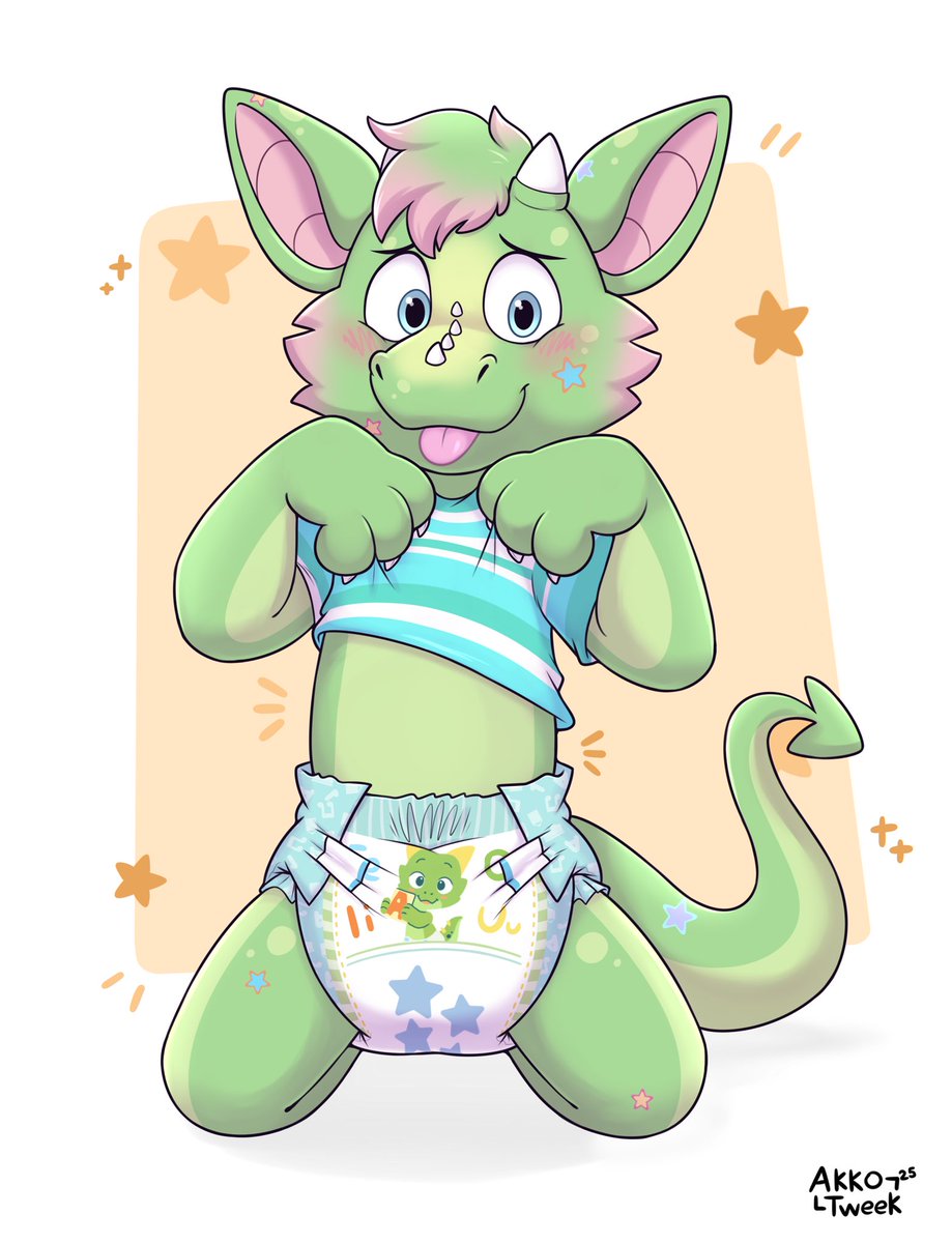 DrakenLilla's tweet photo. J..just wanted to show you all I’m ready for BDF! And that I’m a baby ofc.. 

Thanks to @AkkoDoggo for this cute artwork!💚 https://t.co/ki013omIup