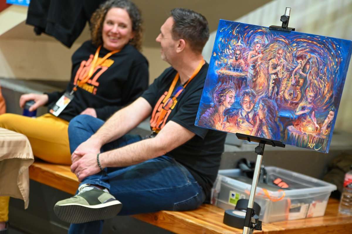 🎷🔥 This isn’t just a painting — it’s a feeling.

Elton Sutherland, one of TJF’s emerging performers, captured musical energy on canvas… and now you can take it home.

🎟️ $5 gets you a shot at winning her original oil painting, “The Movement of Jazz.” 🎉 Only 400 tix available!