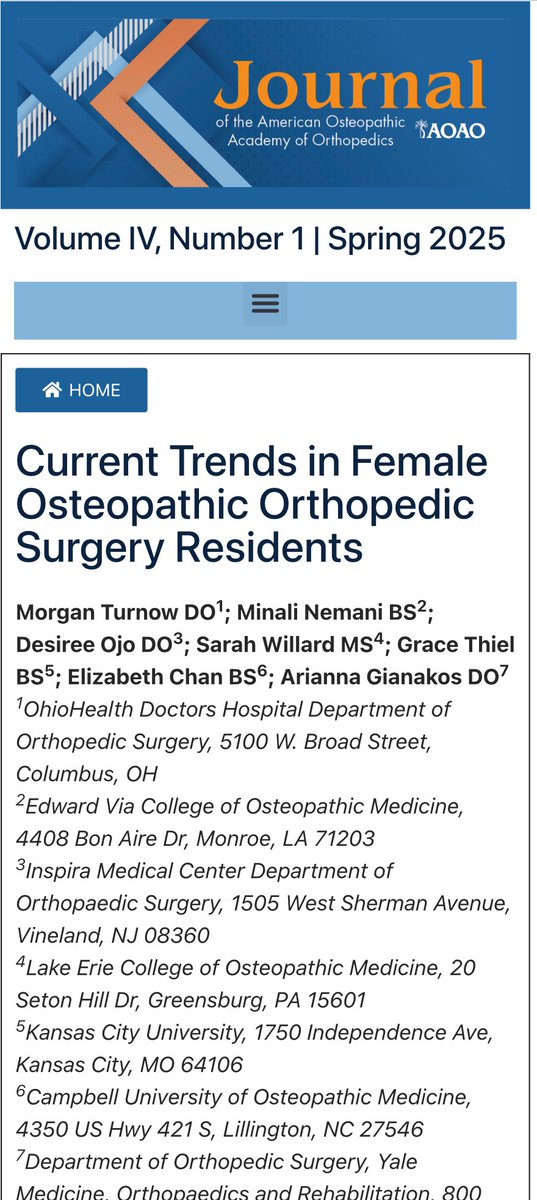 Sarah Willard, MS RD (@sarah_willard) on Twitter photo Check out our newest publication in the spring edition of JAOAO! Grateful for this incredible team of hardworking women 🙏
aoao.org/2025/03/21/cur…
#ortho #orthopedicsurgery #jaoao #match2026 #reamortho #saoao <a href="/aoaodocs/">aoaodocs</a> <a href="/StudentAOAO/">National SAOAO</a> <a href="/ReamOrtho/">REAM ORTHO</a> Check out our newest publication in the spring edition of JAOAO! Grateful for this incredible team of hardworking women 🙏
aoao.org/2025/03/21/cur…
#ortho #orthopedicsurgery #jaoao #match2026 #reamortho #saoao <a href="/aoaodocs/">aoaodocs</a> <a href="/StudentAOAO/">National SAOAO</a> <a href="/ReamOrtho/">REAM ORTHO</a>