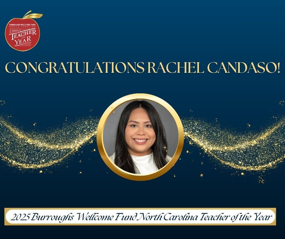 History made! Congrats to Rachel Candaso of Wellcome MS, the 2025 NC Teacher of the Year - a first for Pitt County Schools! 🏆 Her leadership, innovative teaching, &amp; dedication to equity are transforming lives. Thank you, Rachel, for inspiring us all!