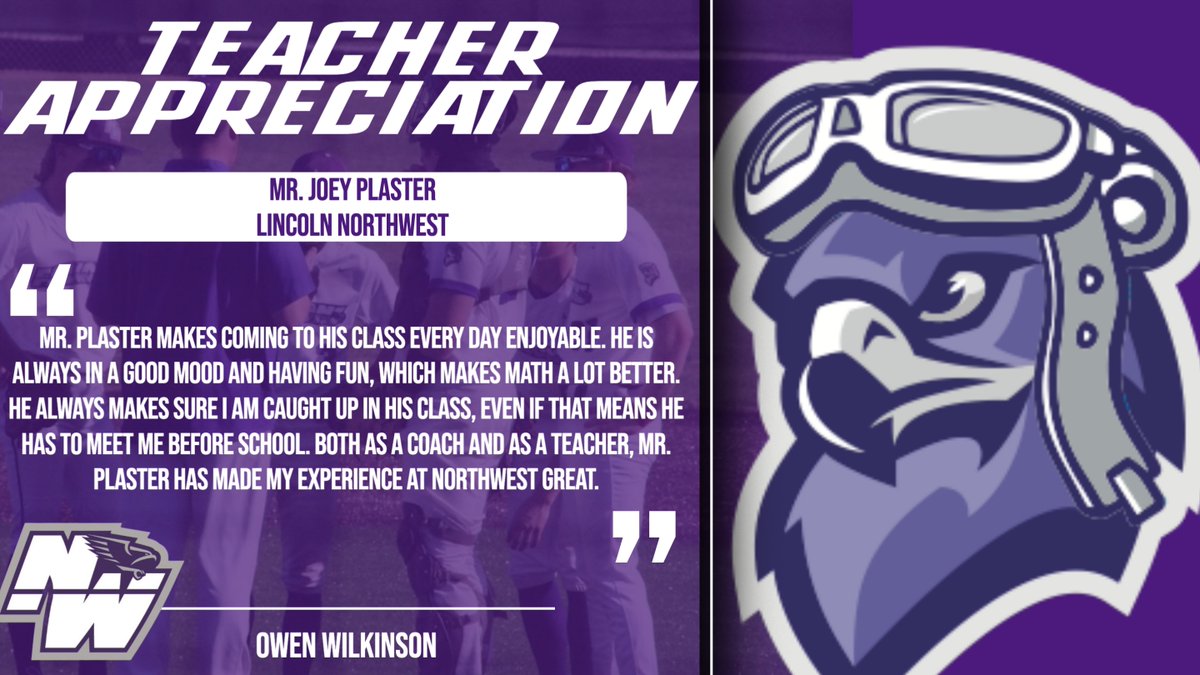 THANK YOU, TEACHERS‼️

Owen Wilkinson selected LNW Math Teacher Mr. Joey Plaster‼️
#StudentAthlete #TeacherAppreciaiton
