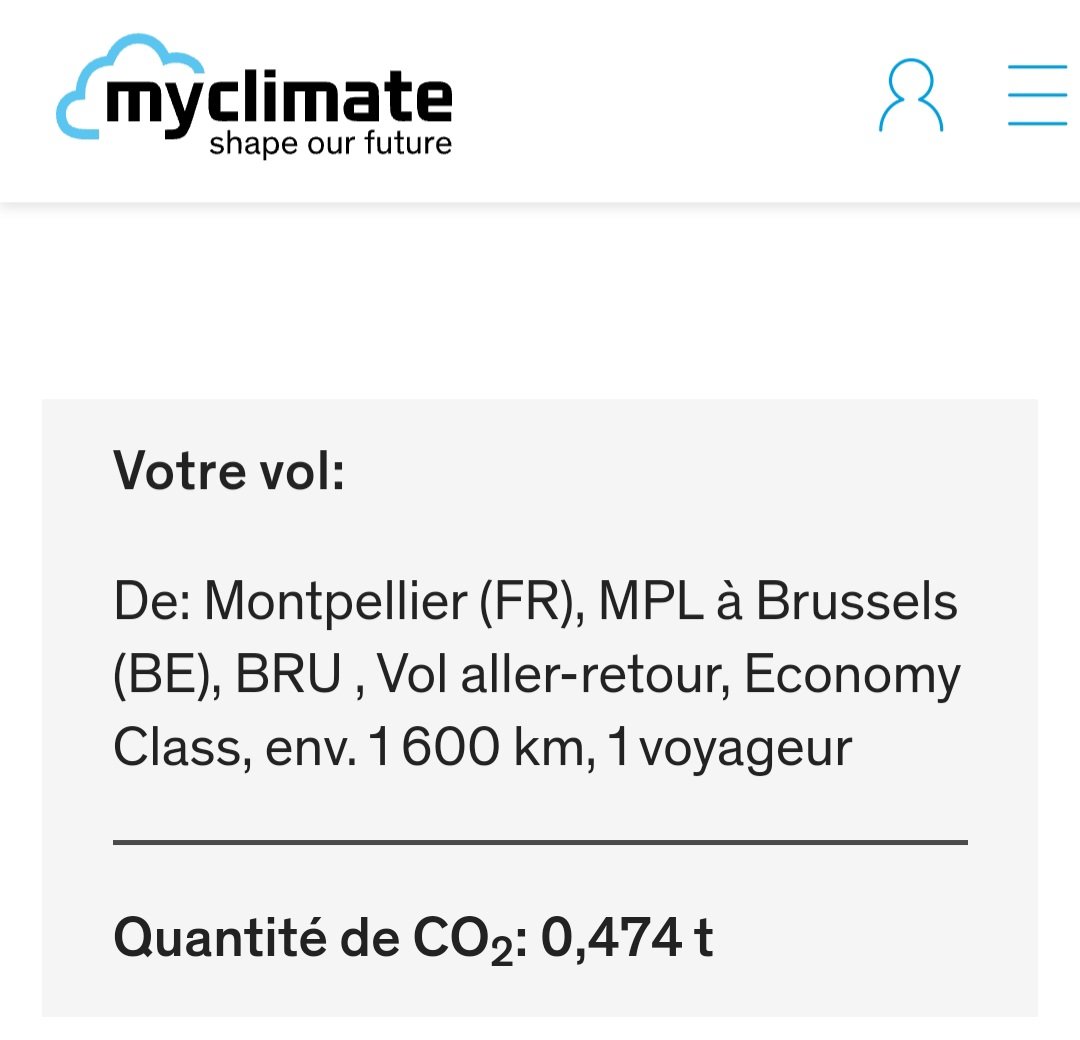 474kg de CO2 par passager selon ce site, soit près du quart du budget carbone annuel de 2 tonnes recommandé par les accords de Paris.
L'aéroport de Montpellier, toujours prêt à accélérer le réchauffement climatique pour gagner de l'argent. 
#DestinationCrashClimatique