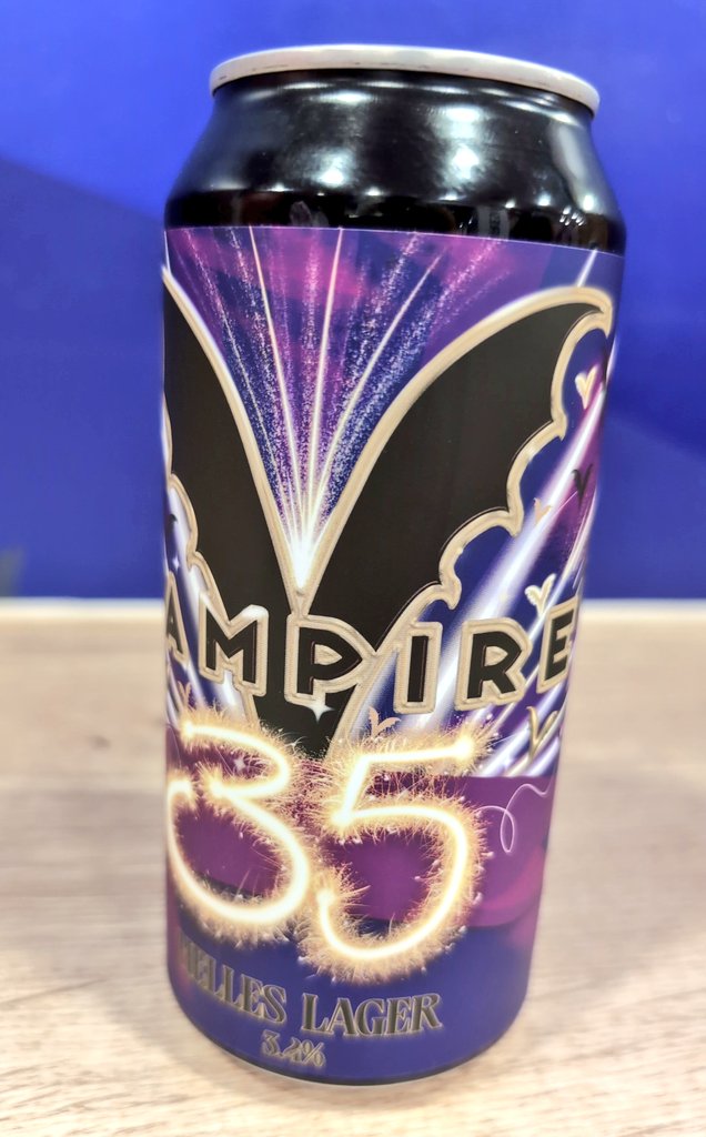 ChessingtonBuzz's tweet photo. Limited edition Vampire lager 1000 cans only
Β£7.00 before discounts
#Vampire35
#VIPExperienceBTS https://t.co/JBxoNSGxzt