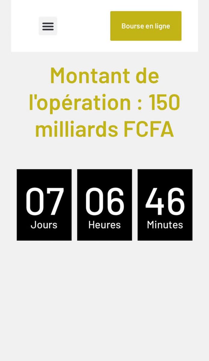 sonkosoul's tweet photo. Le #montant de 150 milliards FCFA de l’Emprunt 💰💰💰💵💵💵Obligataire par Appel Public à l’Epargne lancé par l’Etat du Sénégal est dépassé ce vendredi💪🏼💪🏼
#wallayëgoolenko🥰🥰🥰🇸🇳🇸🇳🇸🇳ALHAMDOULILLAH https://t.co/x1G2xBaVQW