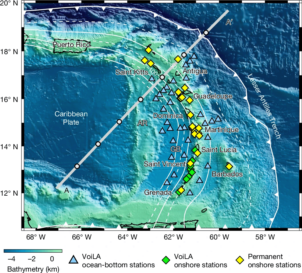 At subduction zones, lithospheric material descends through the upper mantle to the mantle transition zone (MTZ), where it may continue to sink into the lower mantle or stagnate. Several factors may be important in influencing this flow, including chemical heterogeneity. However,