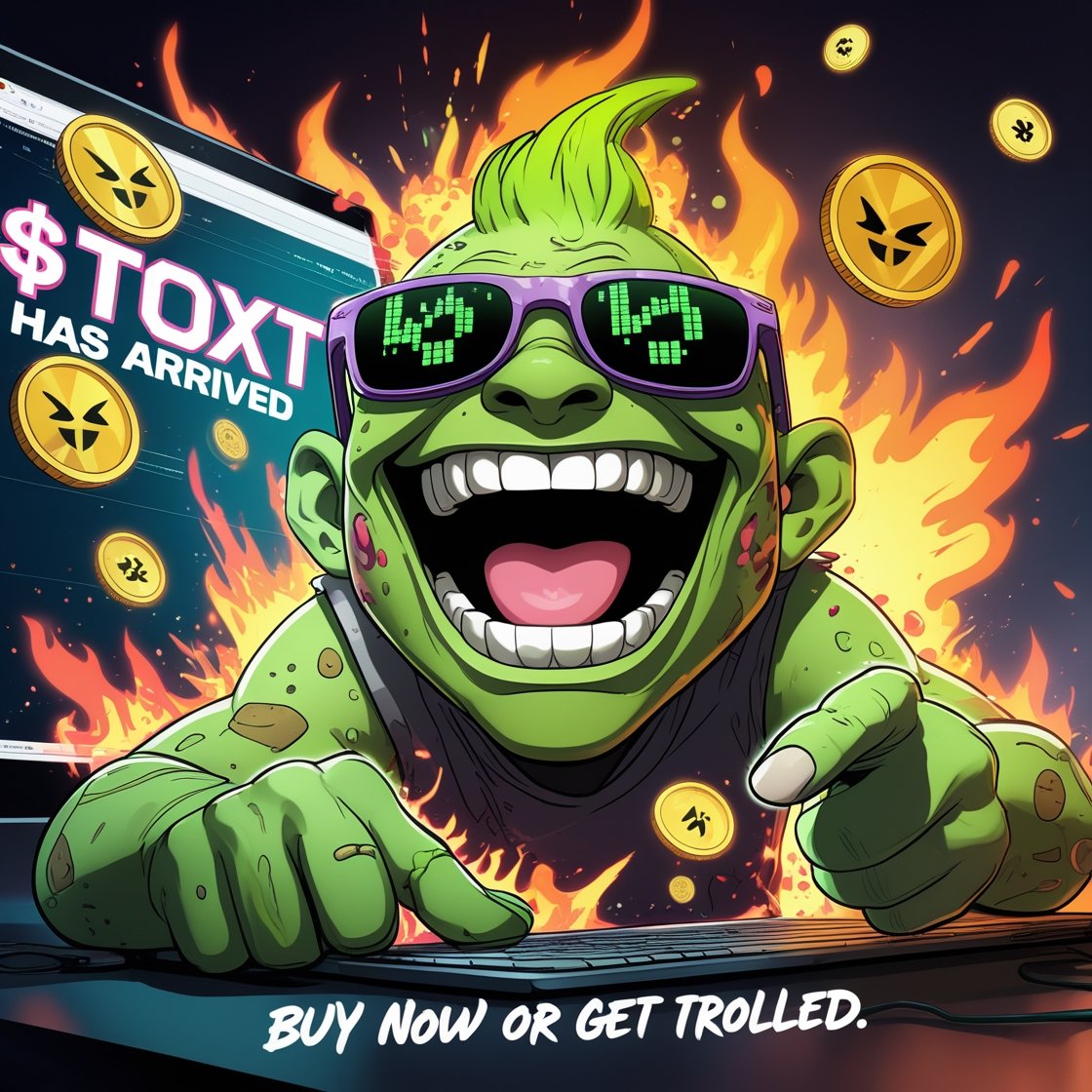 ToxicTrollToken's tweet image. Warning: $TOXT is not for the faint of meme.

This ain't just another token—it's a full-blown troll invasion.

If you're not holding $TOXT, you're the punchline!