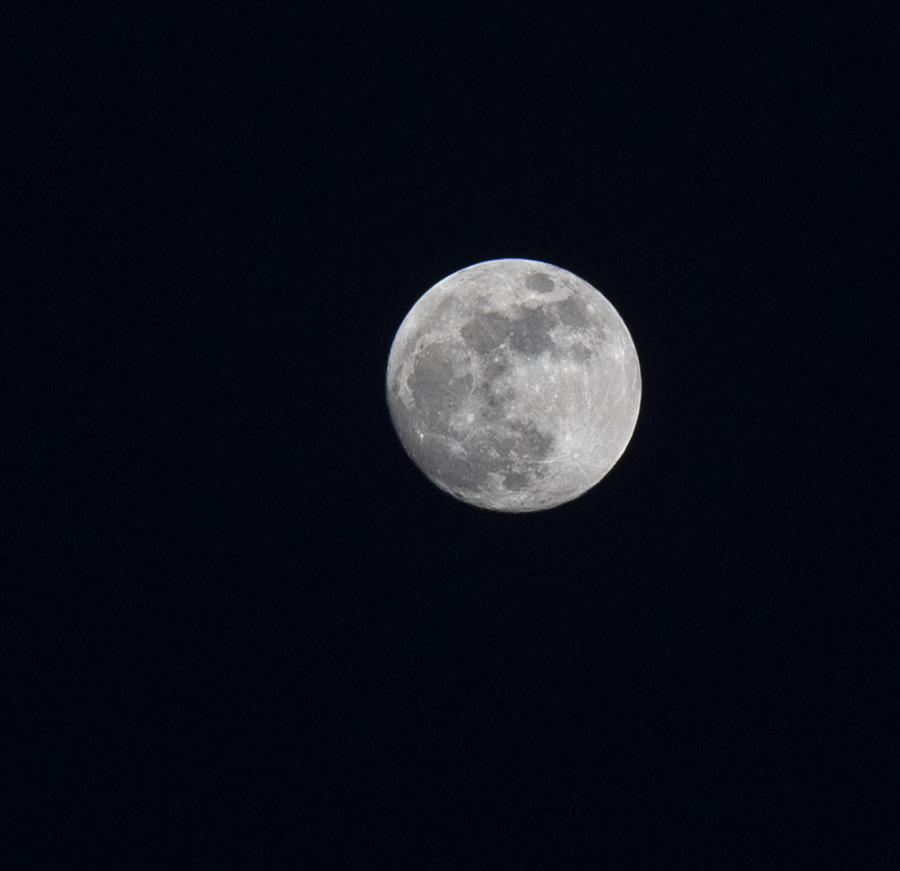 Nearly full moon tonight