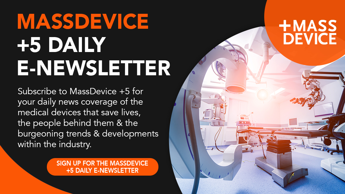 MassDevice +5 provides daily coverage of the #MedicalDevices that save lives, the people behind them and the burgeoning trends and developments within the industry. Subscribe today! massdevice.com/massdevice-ene…