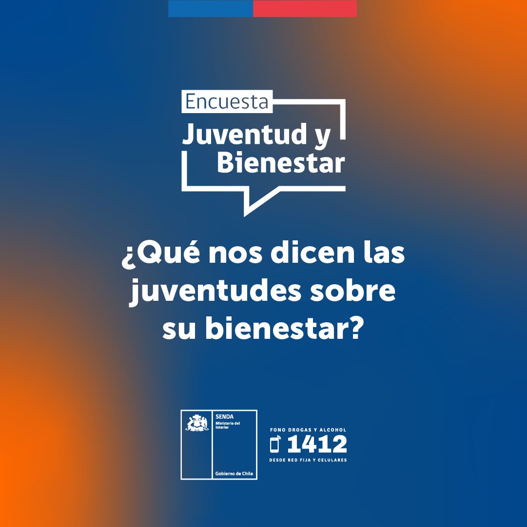 Senda_gob's tweet photo. ¿Cómo se siente la juventud hoy en Chile? La Encuesta de Juventud y Bienestar nos muestra datos sobre esto y muchos otros aspectos sobre ellas y ellos. Revisa los principales resultados de este estudio en nuestro sitio web:

👉 https://t.co/aJ0QR22p9d https://t.co/ZhSet7FSX8