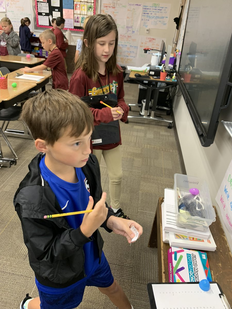 Mrs. Savoie’s gifted enrichment groups reviewed fractions and multiplication facts as they participated in a math Easter egg hunt this week!