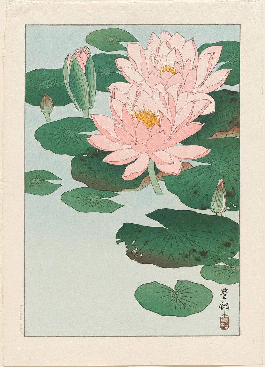 Water Lilies, by Ohara Koson, 1920