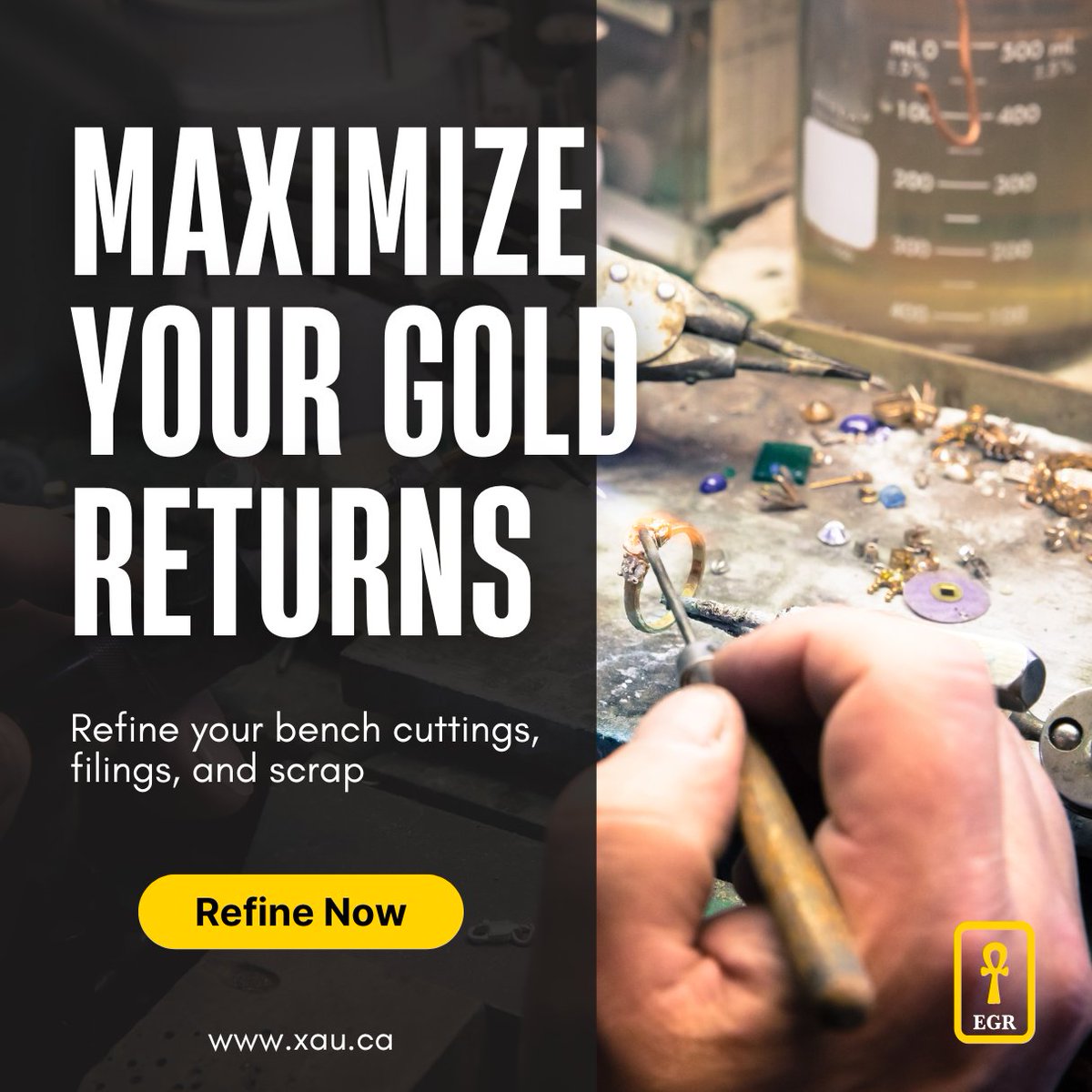 expressgoldref's tweet photo. Jewelers, don’t let valuable gold go to waste! We refine bench cuttings, filings, and grindings with up to 96% recovery. 🔥 

#JewelryScrap #GoldRecovery #BenchRefining #MaximizeGoldReturns https://t.co/ZX9D8cdjaG