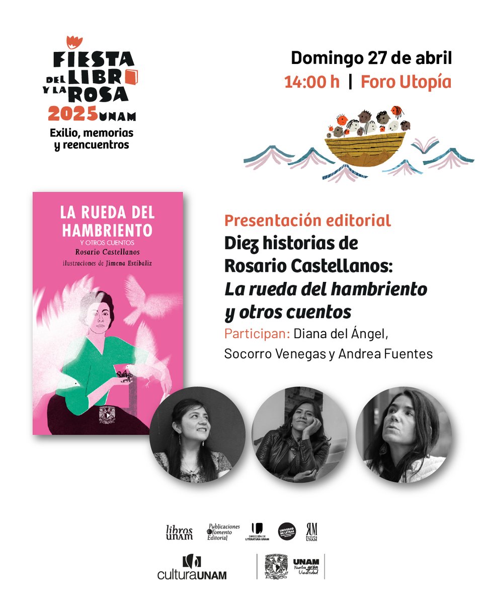 librosunam's tweet photo. ✨ ¡Aparta las fechas de la #FiestaLibroyRosa! 📖🌹 Te fascinarán los nuevos títulos de las colecciones #ElAlaDelTigre, #BibliotecaDeChapulín, #HiloDeAracne, #PequeñosGrandesEnsayos y muchas más. 🤩 

@nict_toxqui @Lidia_Iveth @espejodetierra @destino_andrea @SocorroVenegas @gkleinburg