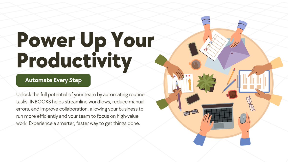 InfodynamicsInc's tweet photo. Power Up Your Productivity with INBOOKS ⚡

Tired of chasing down approvals or double-checking data entry? Your time is valuable and INBOOKS helps take those routine tasks off your plate so you can focus on the work that truly improves your business. 

Don’t overcomplicate it! https://t.co/Kb8g5xhCSm