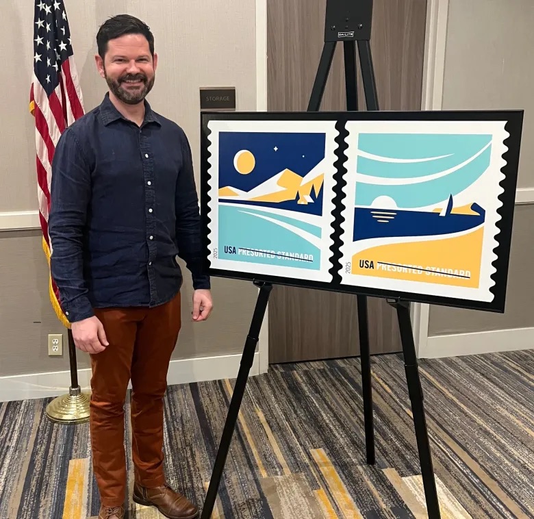 We're excited to share a new release from <a href="/USPS/">U.S. Postal Service</a>, postage stamps featuring the art of our Horizons series of minimalist travel landscapes. dkngstudios.com/blog/2025/4/11…