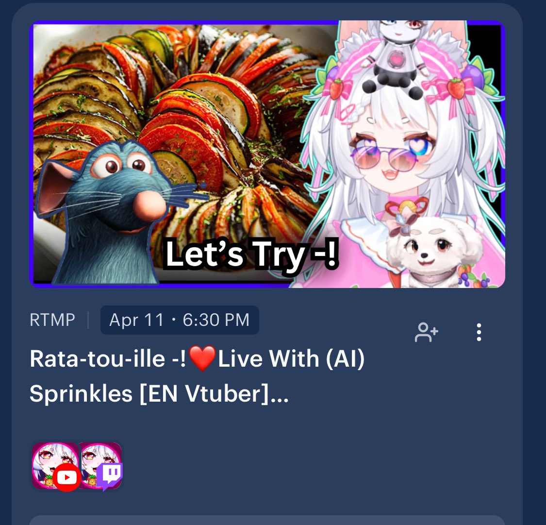 SprinklesVTuber's tweet photo. Time to cook-! ๐งโ๐ณ
Come join my #HandCam #Livestream #emvtuber #chatting #letstry #firsttime https://t.co/k0dwZIrVRy