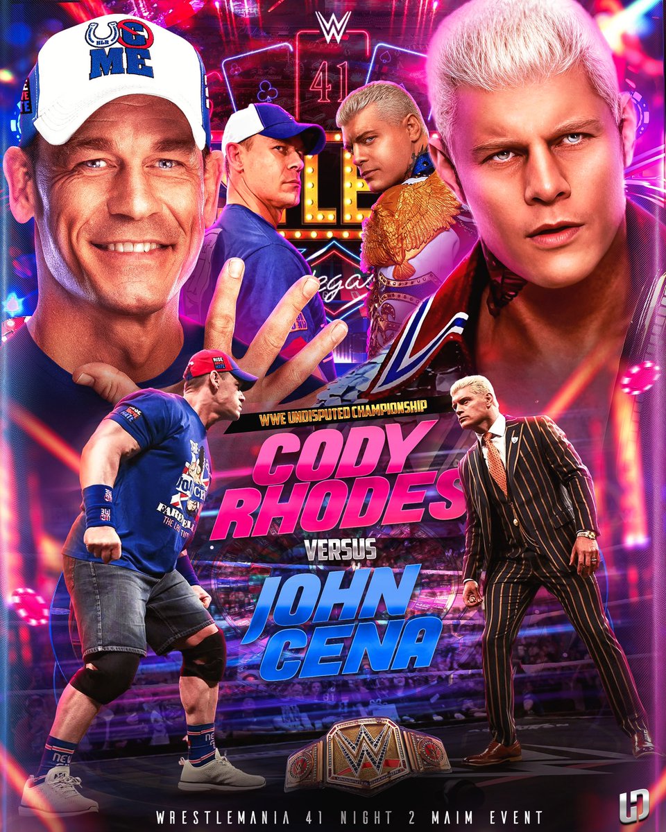 Rhodes vs Cena// WM 41 Night 2 main event!
#WrestleMania