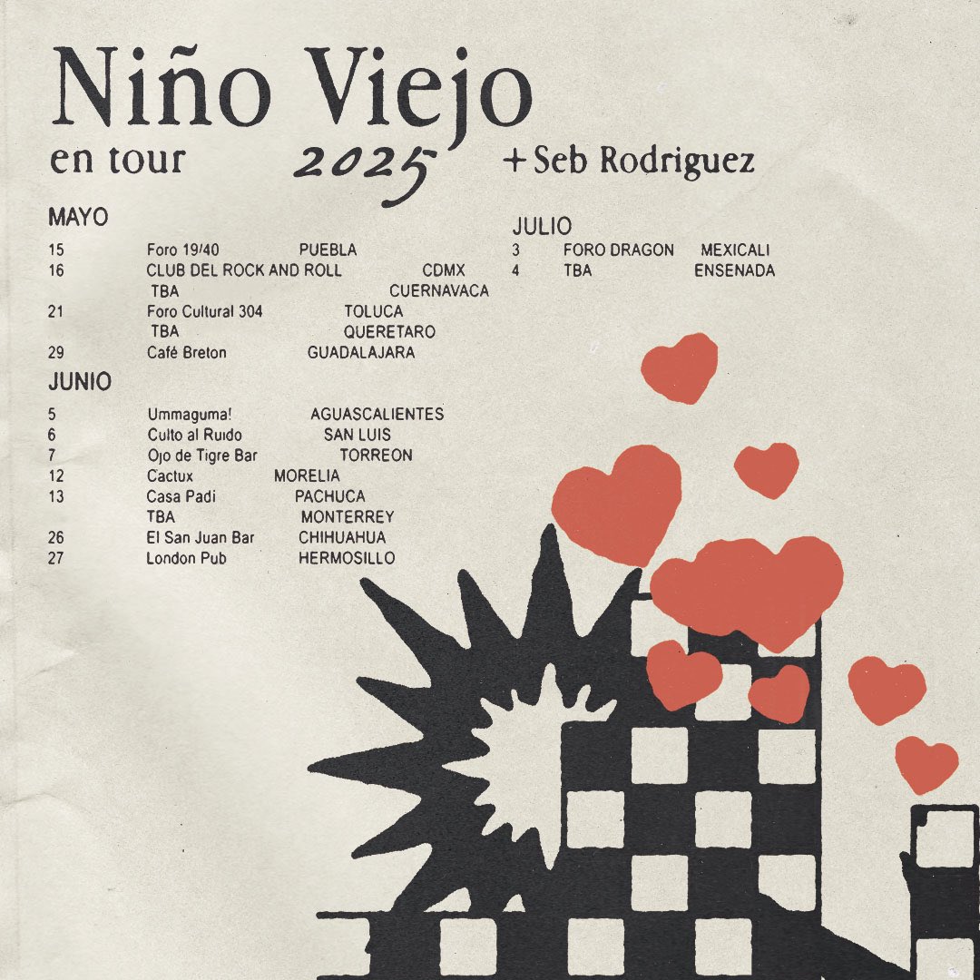 Nos vamos de gira en Mayo. ❤️🎸🇲🇽

felizfelizfelizfeliz

BOLETOS X ACÁ: 
passline.com/sitio/nino-vie…