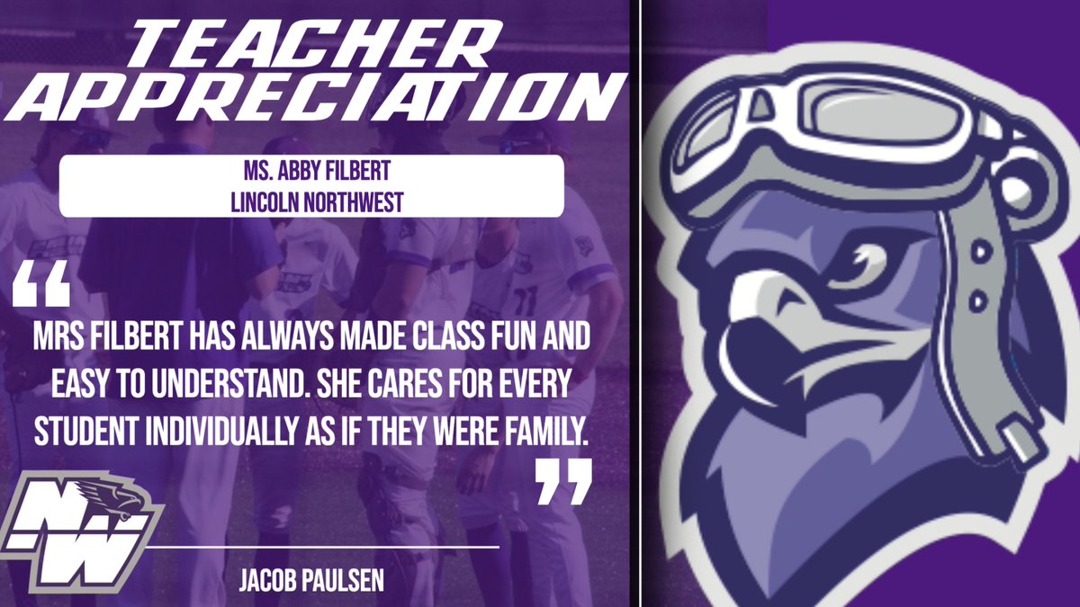 THANK YOU, TEACHERS‼️

Jacob Paulsen selected LNW FCS Teacher Ms. Abby Filbert‼️
#StudentAthlete #TeacherAppreciaiton