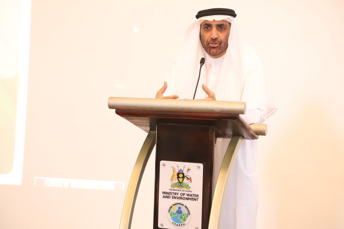 min_waterUg's tweet photo. #MWEworks: “Arabs and Africans have similar cultures. We need to embrace partnerships in aspects of entrepreneurship opportunities and we need to accelerate those initiatives”. The Keynote Speaker and Guest; Sheikh @AbdulNuaimi emphasized. 

@GCICUganda https://t.co/3qfnMVp2h4
